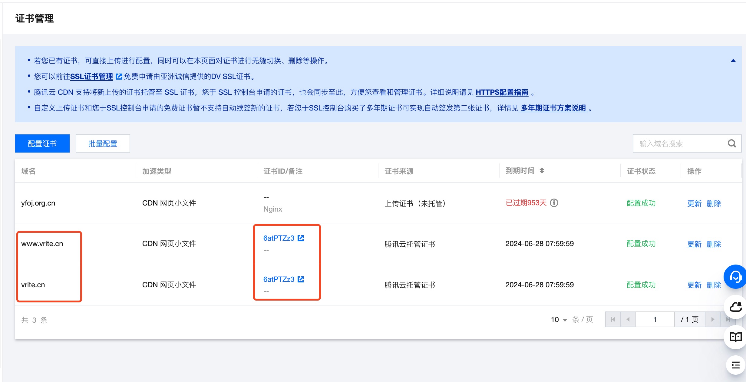 Add Certificate to Domain